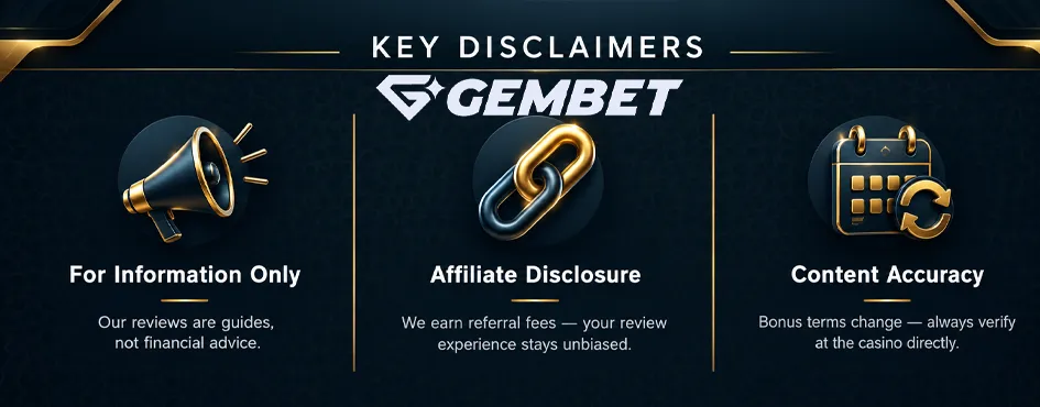 Disclaimer for Gembet.reviews: Important Information for Malaysian Readers